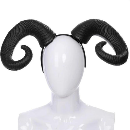 Detachable Ox Horn Headband for Festivals & Parties black by HitMyNeed