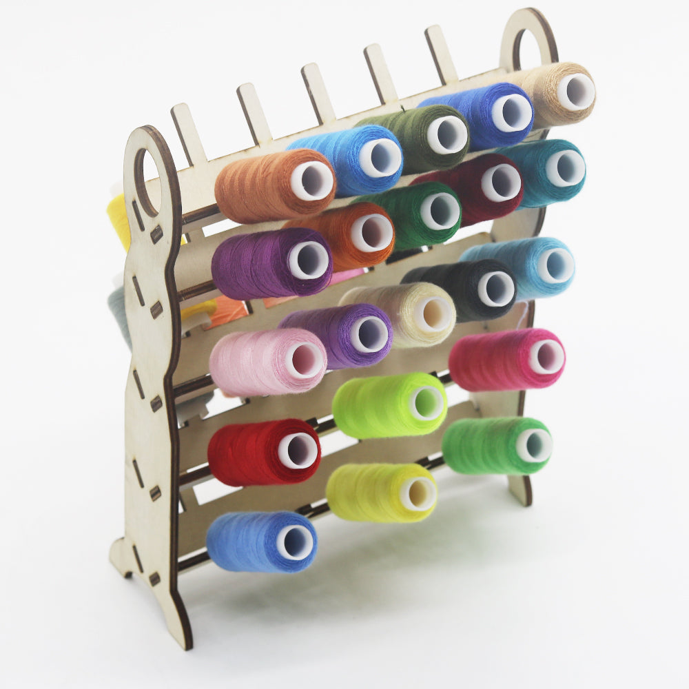 Detachable Wooden Thread Spool Holder, 50 Spools by HitMyNeed