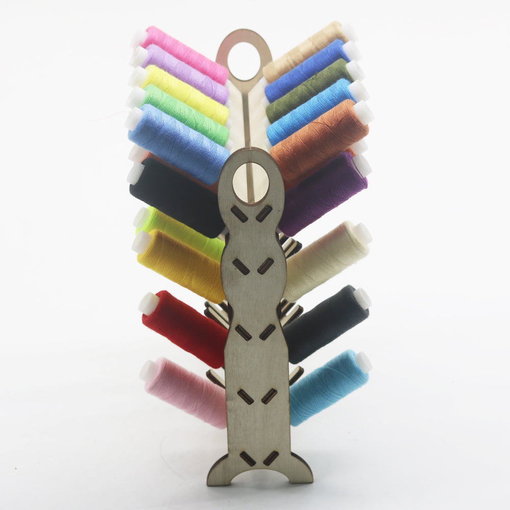 Detachable Wooden Thread Spool Holder, 50 Spools by HitMyNeed