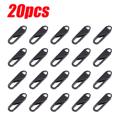 Detachable Zipper Puller Replacements (20 Pack) black-20pcs by HitMyNeed