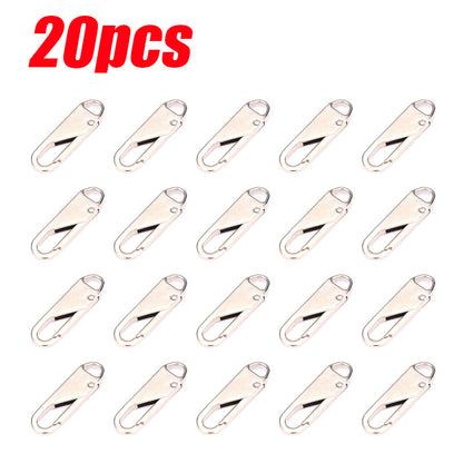 Detachable Zipper Puller Replacements (20 Pack) silvery-20pcs by HitMyNeed