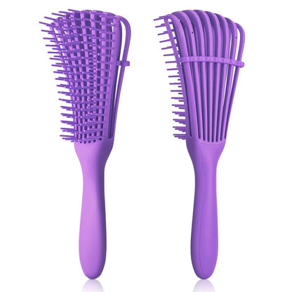 Detangler Brush for Curly Hair 3A-4C, Black by HitMyNeed