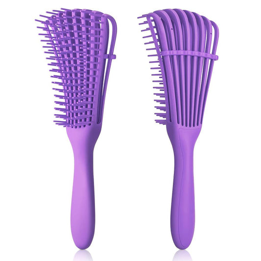 Detangler Brush for Curly Hair 3A-4C, Black by HitMyNeed