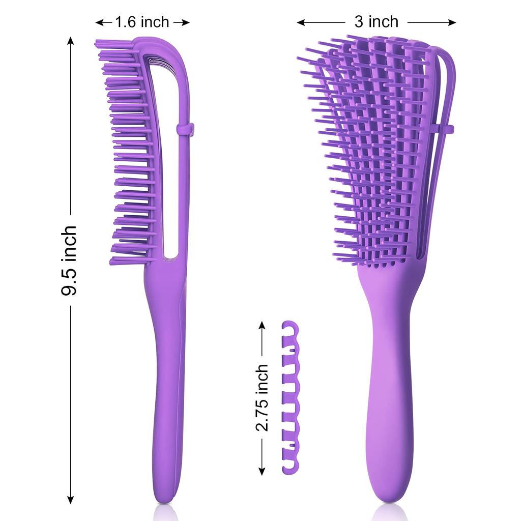 Detangler Brush for Curly Hair 3A-4C, Black by HitMyNeed