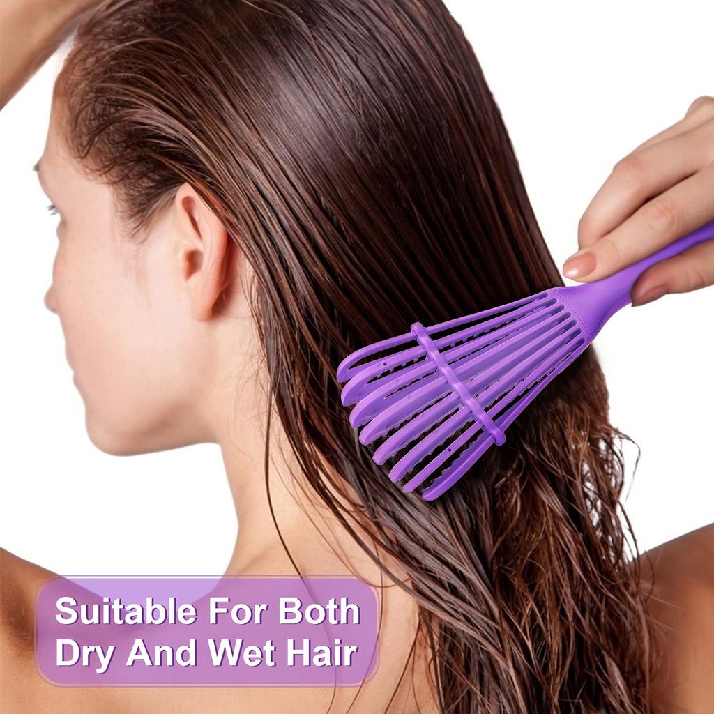 Detangler Brush for Curly Hair 3A-4C, Black by HitMyNeed