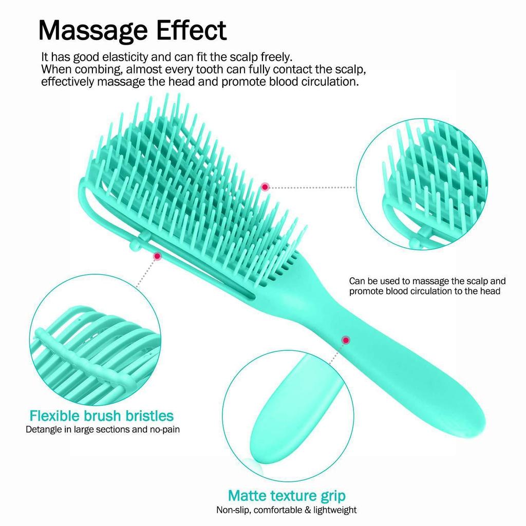 Detangling Hair Brush for Curly Hair with Scalp Massage by HitMyNeed