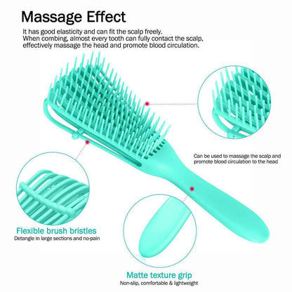 Detangling Hair Brush for Curly Hair with Scalp Massage by HitMyNeed