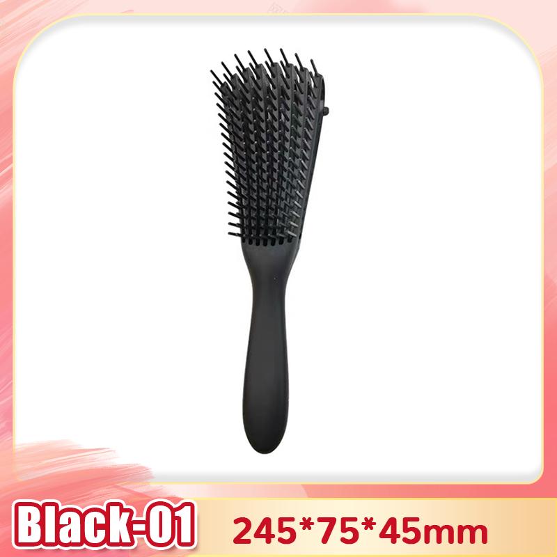 Detangling Hair Brush for Curly Hair with Scalp Massage black-01 by HitMyNeed