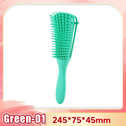 Detangling Hair Brush for Curly Hair with Scalp Massage green-01 by HitMyNeed