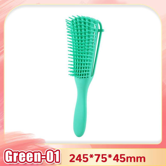 Detangling Hair Brush for Curly Hair with Scalp Massage green-01 by HitMyNeed