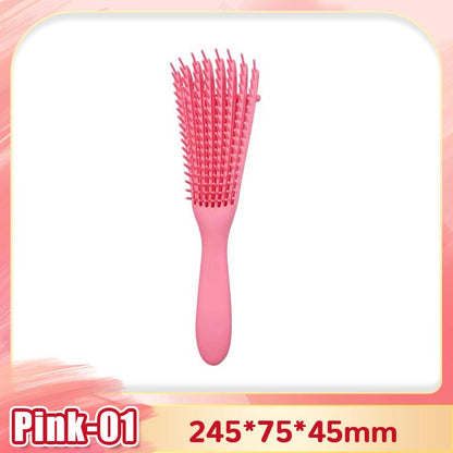 Detangling Hair Brush for Curly Hair with Scalp Massage pink-01 by HitMyNeed