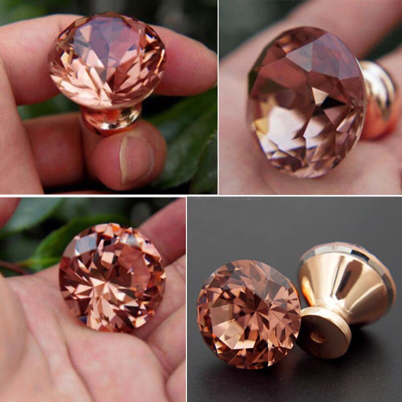 Diamond Crystal Drawer Knobs Set (12 Pack) by HitMyNeed