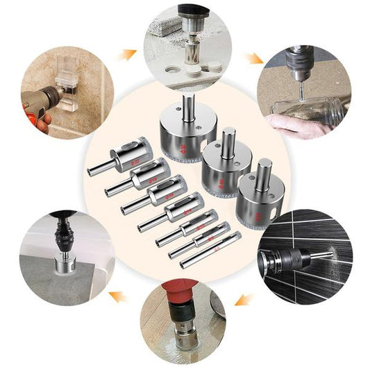 Diamond Drill Bit Hole Saw Set 6-50mm (15 Piece) by HitMyNeed