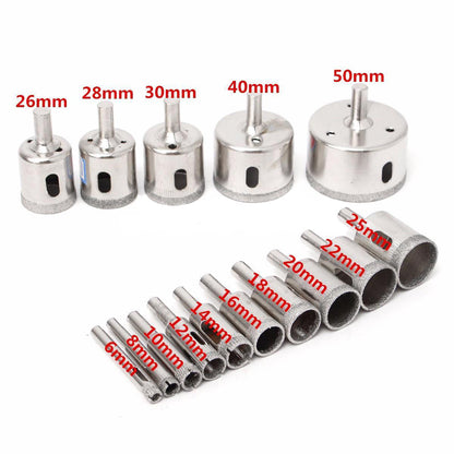 Diamond Drill Bit Hole Saw Set 6-50mm (15 Piece) by HitMyNeed