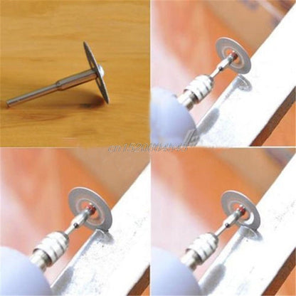 Diamond Drill Bit Round Blades Set (5 Discs + Mandrel) by HitMyNeed