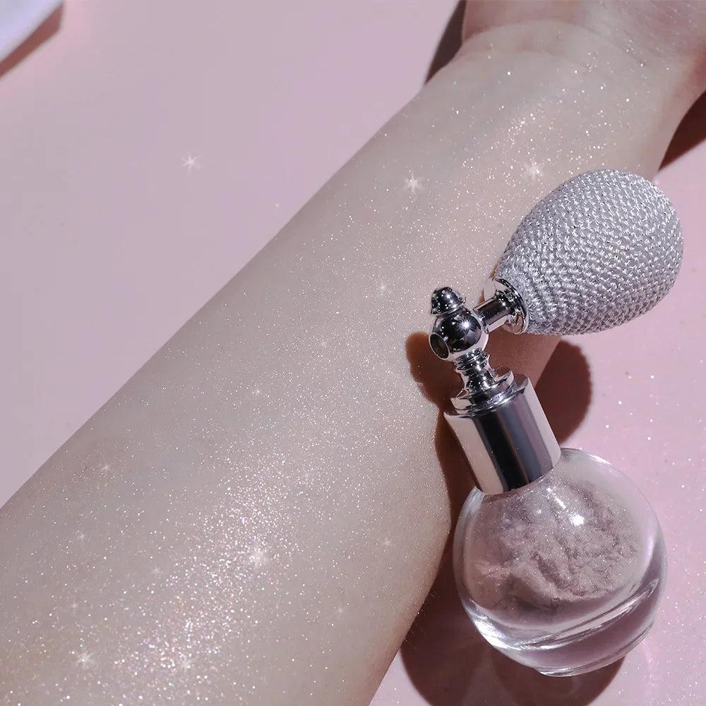 Diamond Highlighter Powder Spray Waterproof Glow champagne-gold by HitMyNeed