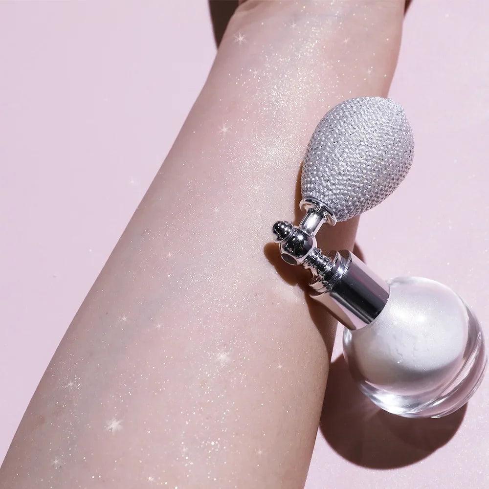 Diamond Highlighter Powder Spray Waterproof Glow platinum by HitMyNeed