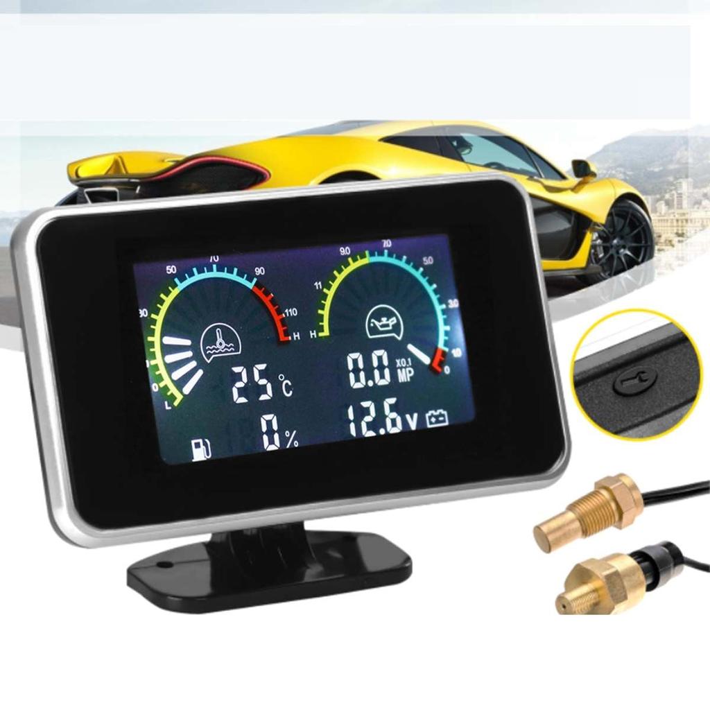 Digital 4‑in‑1 Fuel Pressure Gauge with LCD Display by HitMyNeed
