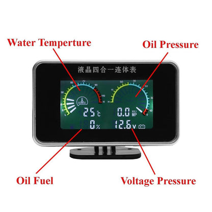 Digital 4‑in‑1 Fuel Pressure Gauge with LCD Display by HitMyNeed