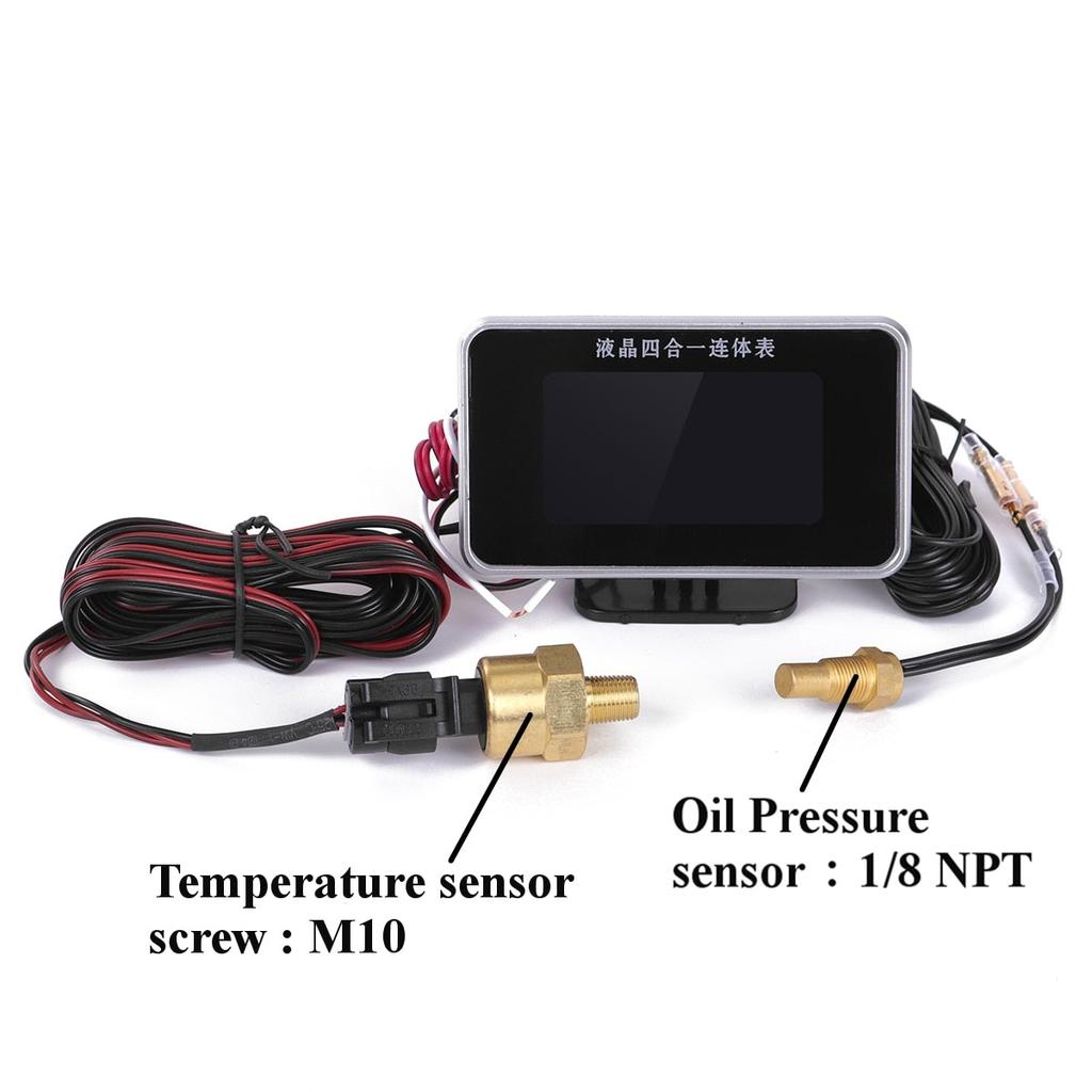Digital 4‑in‑1 Fuel Pressure Gauge with LCD Display by HitMyNeed