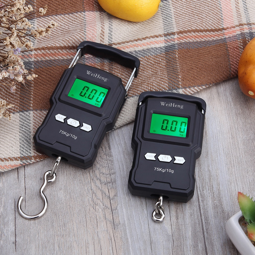 Digital 75kg Hook Weighing Scale with Tape Measure by HitMyNeed