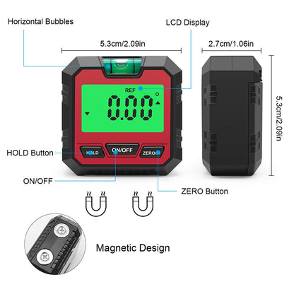 Digital Angle Finder Level Box with Magnetic Base by HitMyNeed