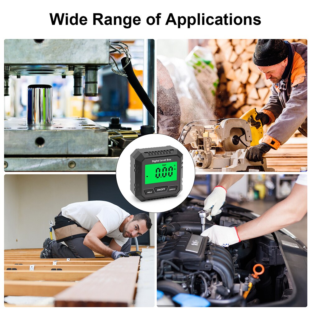 Digital Angle Finder Level Box with Magnetic Base by HitMyNeed
