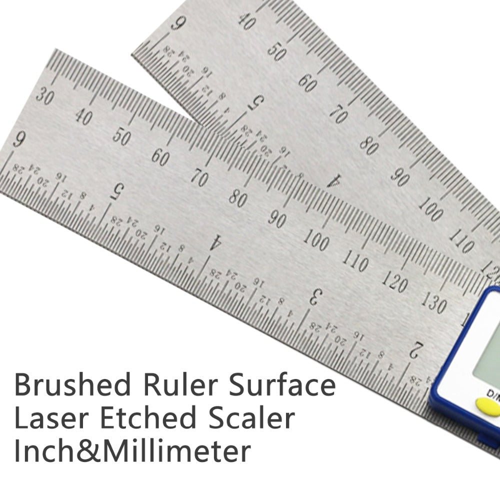 Digital Angle Ruler with LCD, 400mm Stainless Steel by HitMyNeed