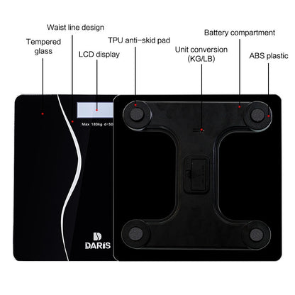 Digital Bathroom Scale with LCD Display 180kg by HitMyNeed