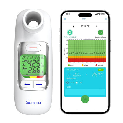 Digital Bluetooth Peak Flow Meter Home Spirometer by HitMyNeed