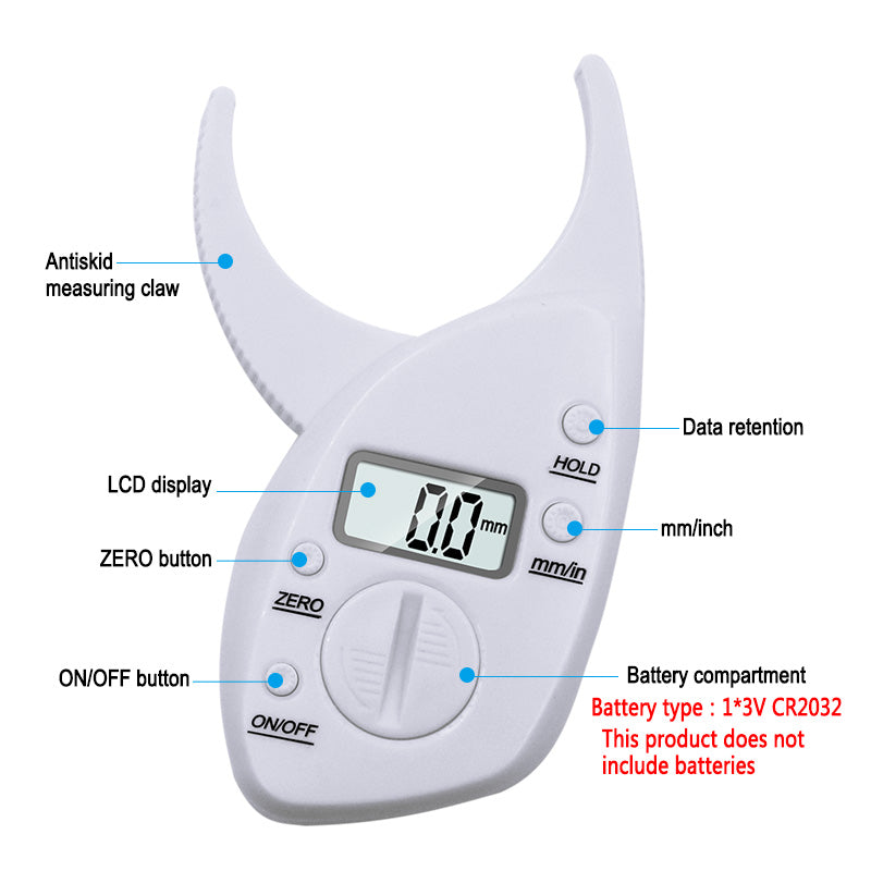 Digital Body Fat Caliper with LCD Measurement by HitMyNeed