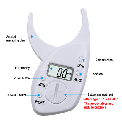 Digital Body Fat Caliper with LCD Measurement by HitMyNeed
