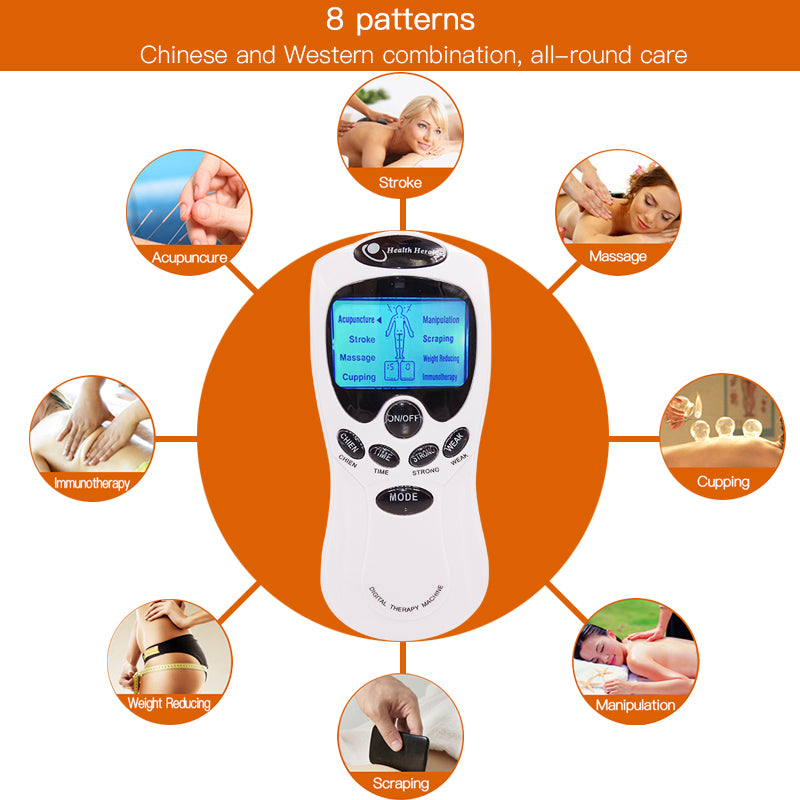 Digital Body Massager Machine with Electrode Pads by HitMyNeed
