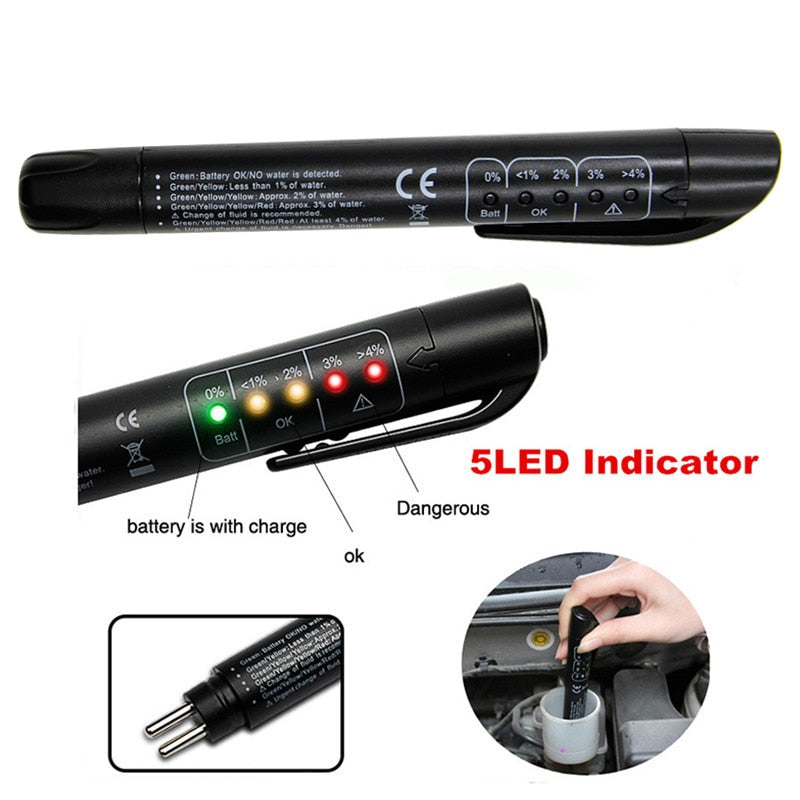 Digital Brake Fluid Tester with LED Indicators by HitMyNeed