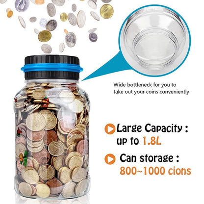 Digital Coin Counting Piggy Bank 1.8L with LCD Display gbp by HitMyNeed