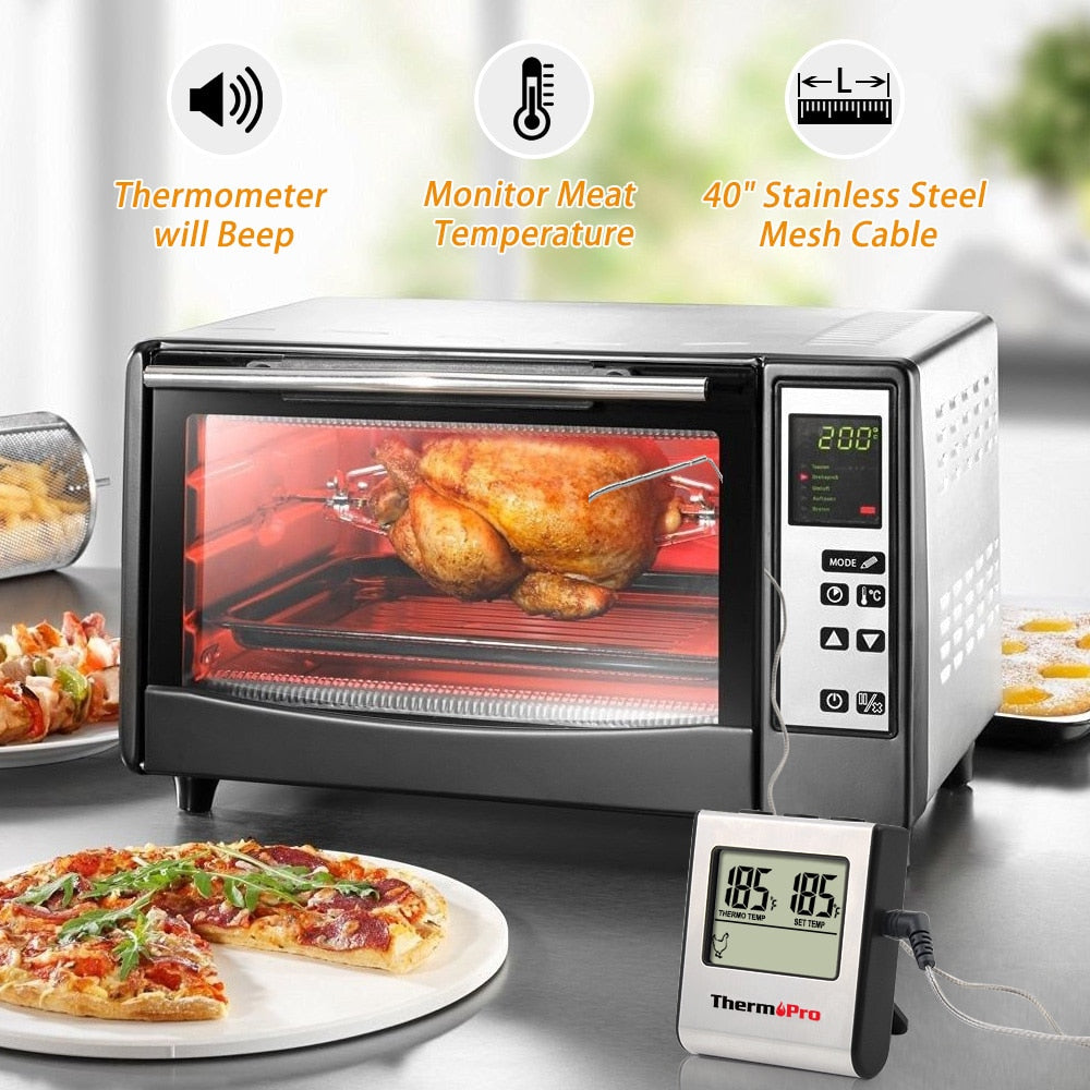 Digital Cooking Thermometer with Timer and Probe by HitMyNeed
