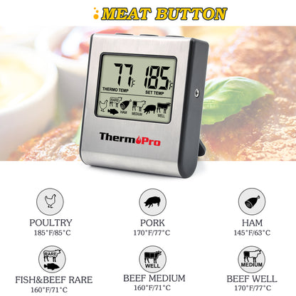 Digital Cooking Thermometer with Timer and Probe by HitMyNeed