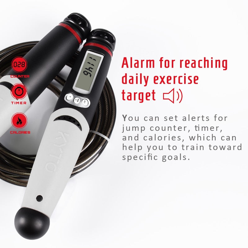 Digital Counting Jump Rope with Calorie Counter by HitMyNeed