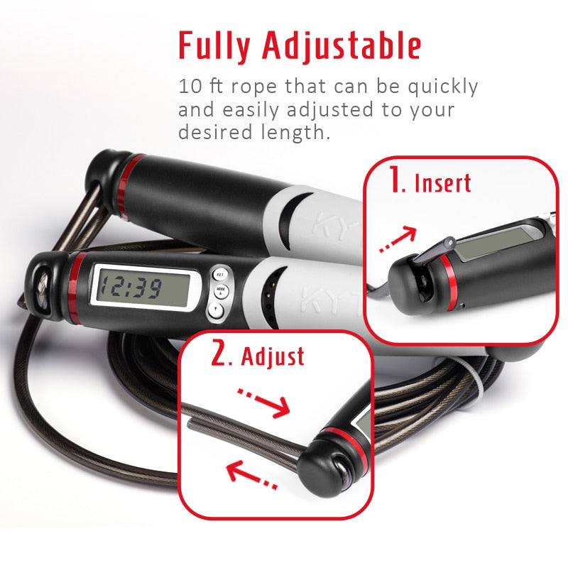 Digital Counting Jump Rope with Calorie Counter by HitMyNeed