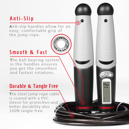 Digital Counting Jump Rope with Calorie Counter by HitMyNeed