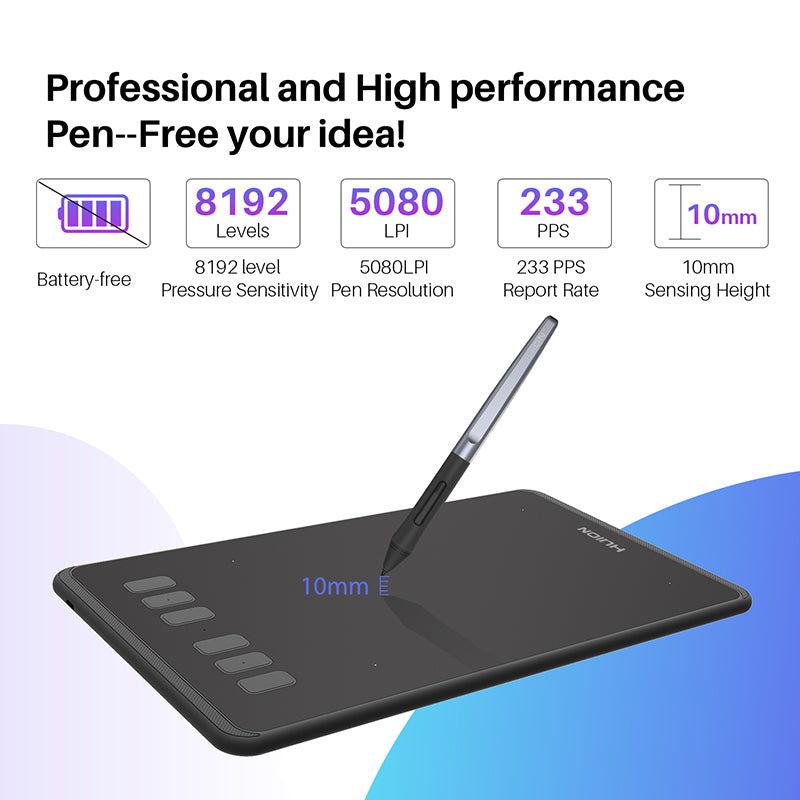 Digital Drawing Tablet with Battery‑Free Pen by HitMyNeed