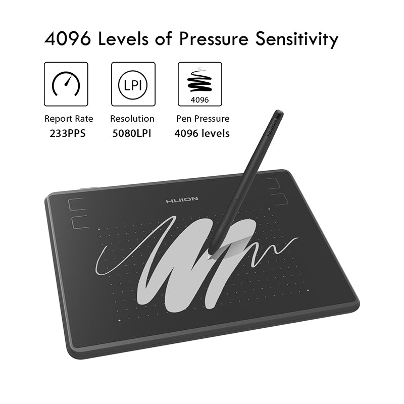Digital Drawing Tablet with Battery-Free Stylus 4" by HitMyNeed
