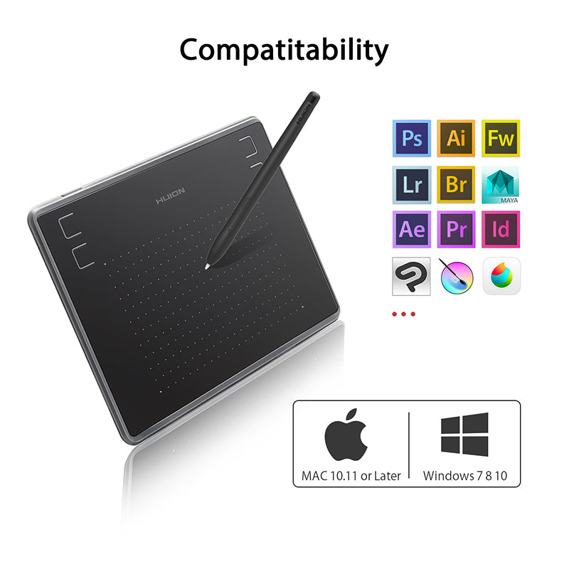 Digital Drawing Tablet with Battery-Free Stylus 4" by HitMyNeed