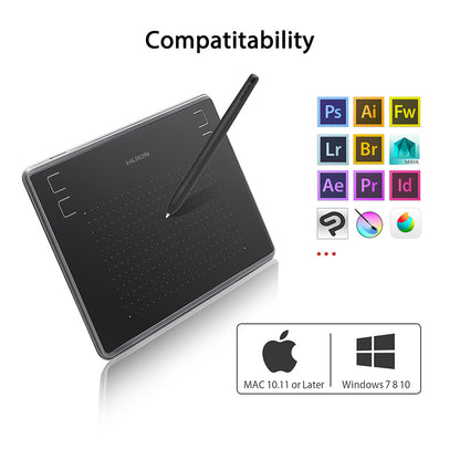Digital Drawing Tablet with Battery-Free Stylus 4" by HitMyNeed