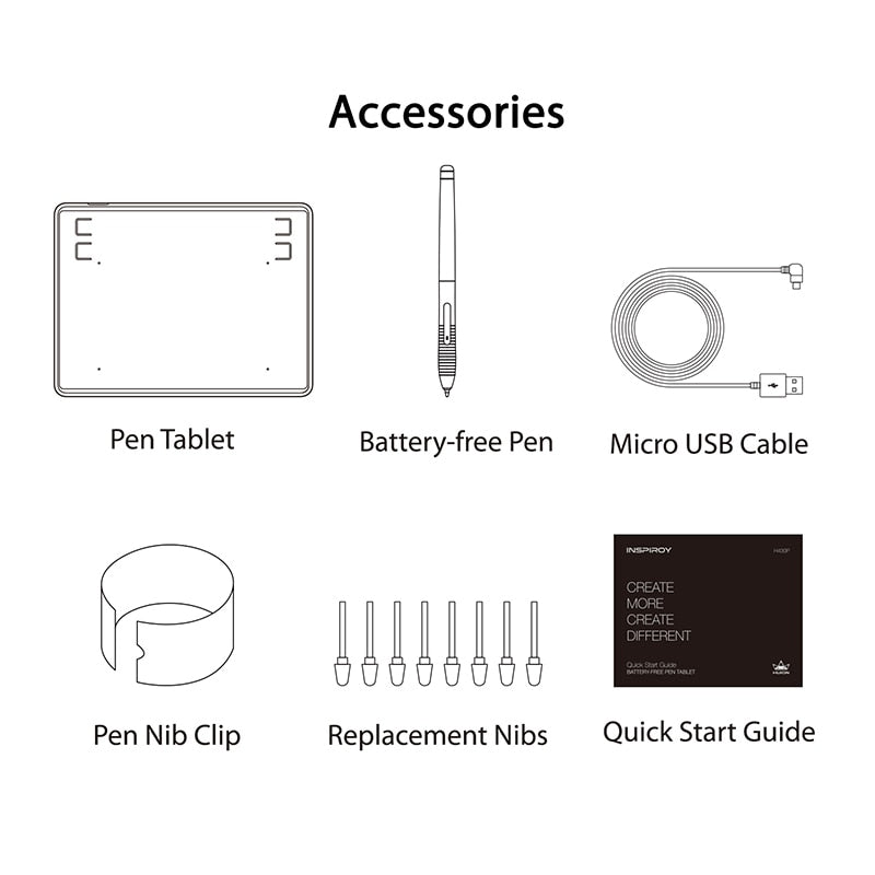 Digital Drawing Tablet with Battery-Free Stylus 4" by HitMyNeed
