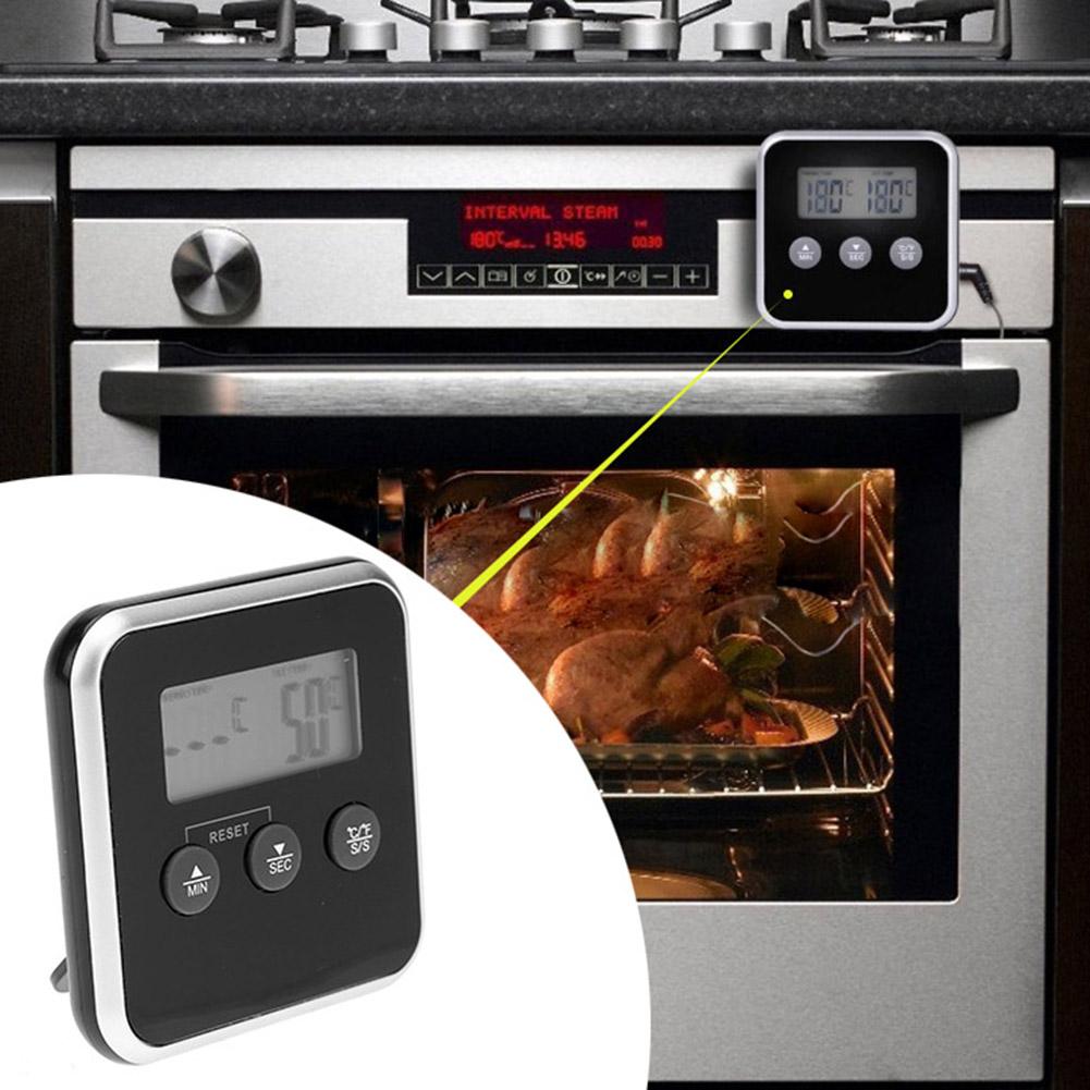 Digital Food Probe Thermometer with Timer & Alarm by HitMyNeed