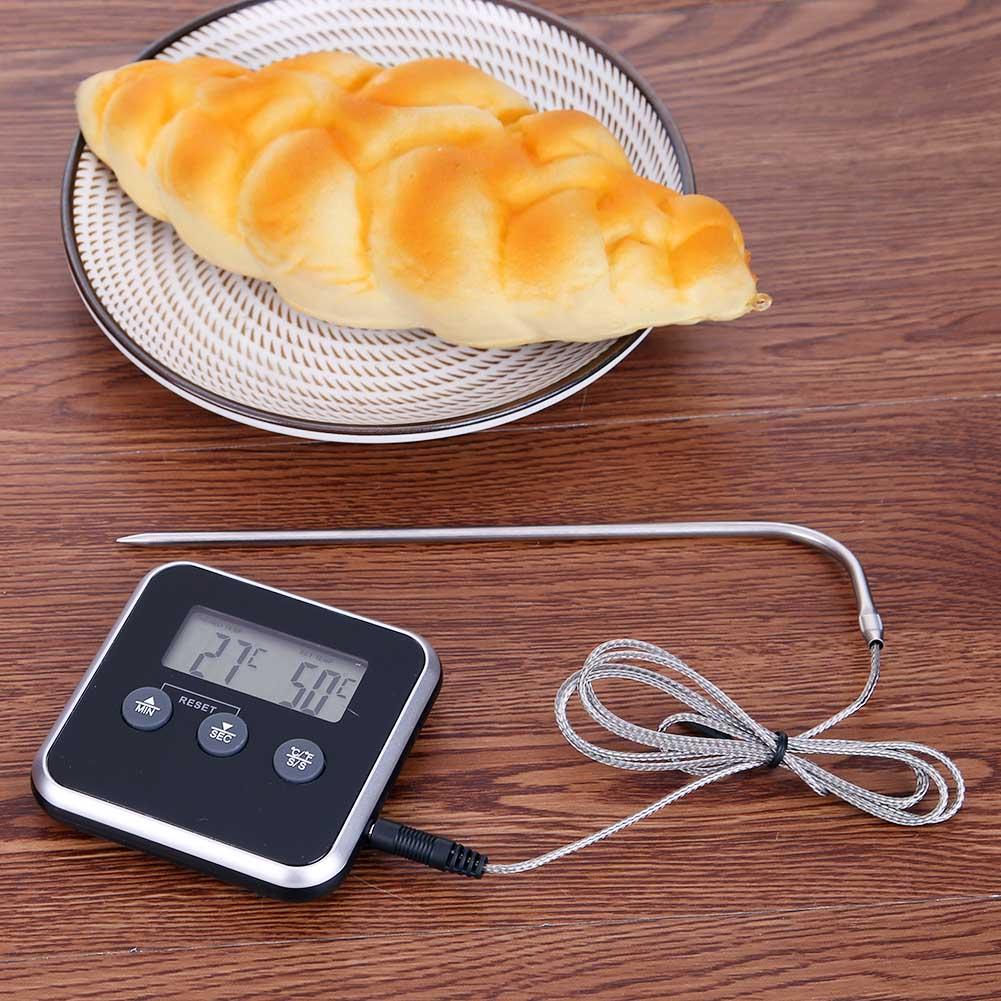 Digital Food Probe Thermometer with Timer & Alarm by HitMyNeed