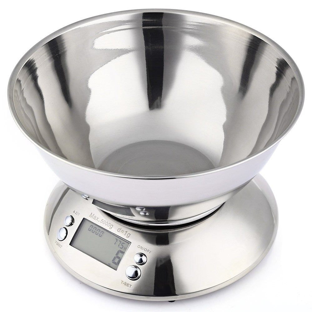 Digital Kitchen Weighing Scale with Bowl 5kg by HitMyNeed