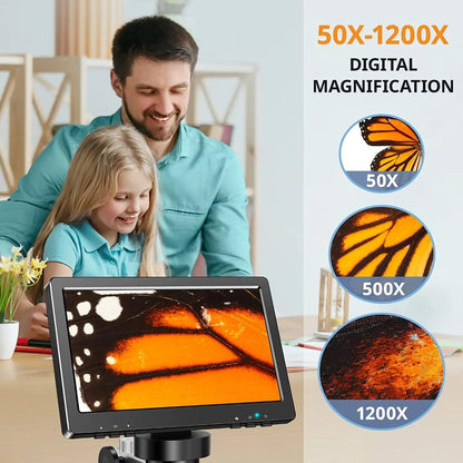 Digital LCD Microscope 1200x with 7" Screen & USB by HitMyNeed