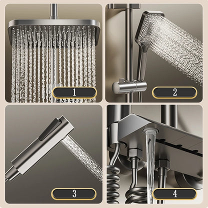 Digital LED Rain Shower System Set - Black/White/Gray by HitMyNeed
